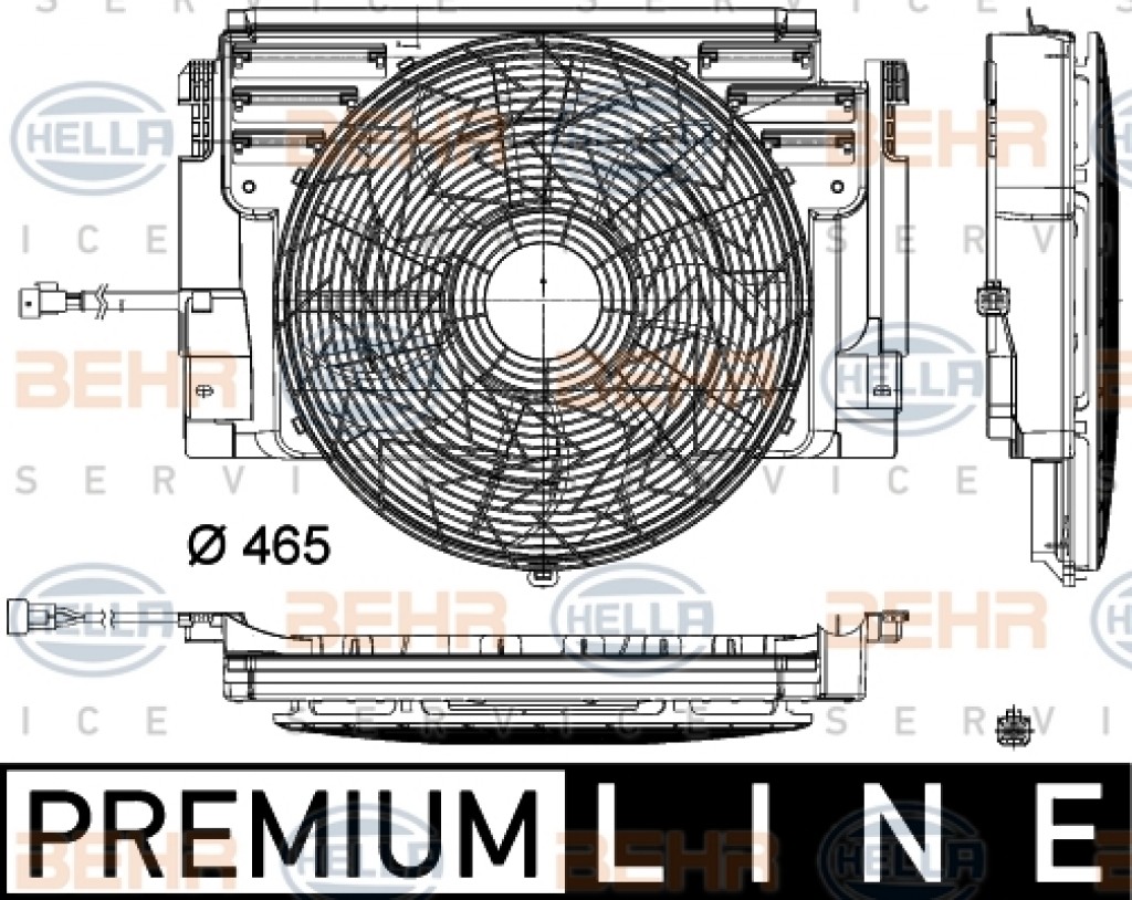 Air Conditioning Pusher Fan E53 X5